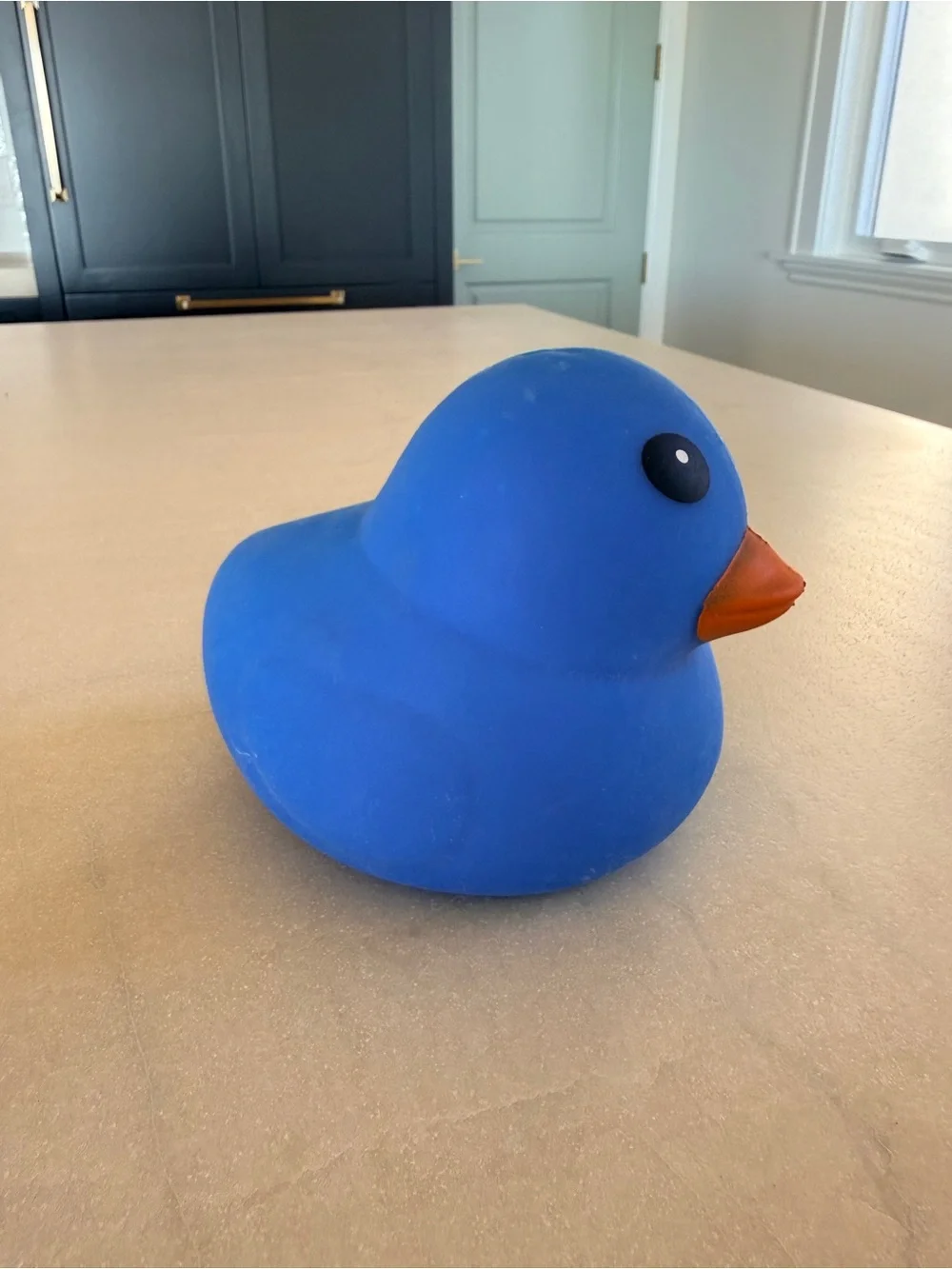 NWT Sunny Days Squeezy Jumbo Blue Duck Novelty Toy
